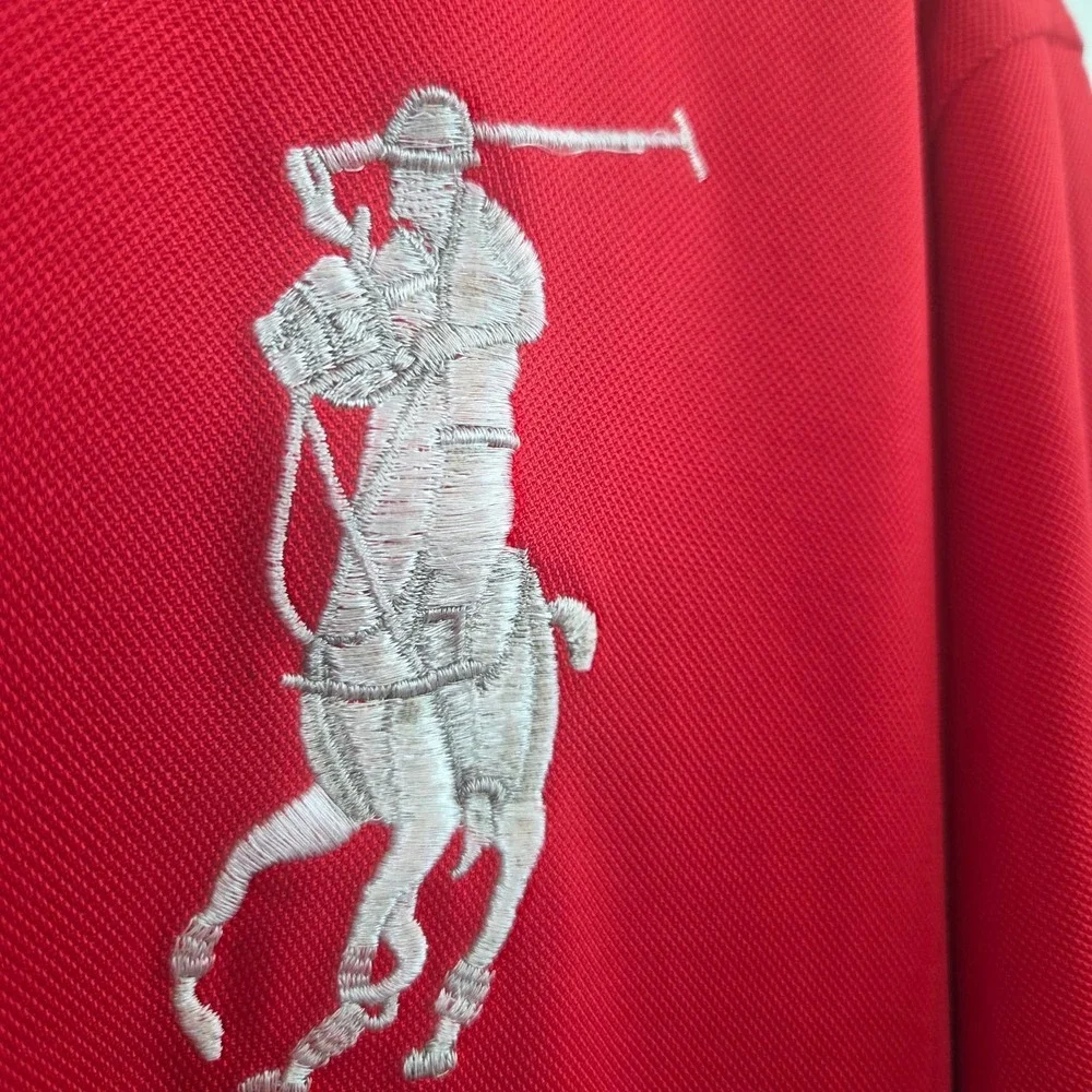 Polo Ralph Lauren Mens XXL Red Big Pony Embroidered Short Sleeve Polo Shirt 9